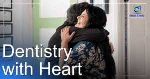 Doctor and patient hugging
